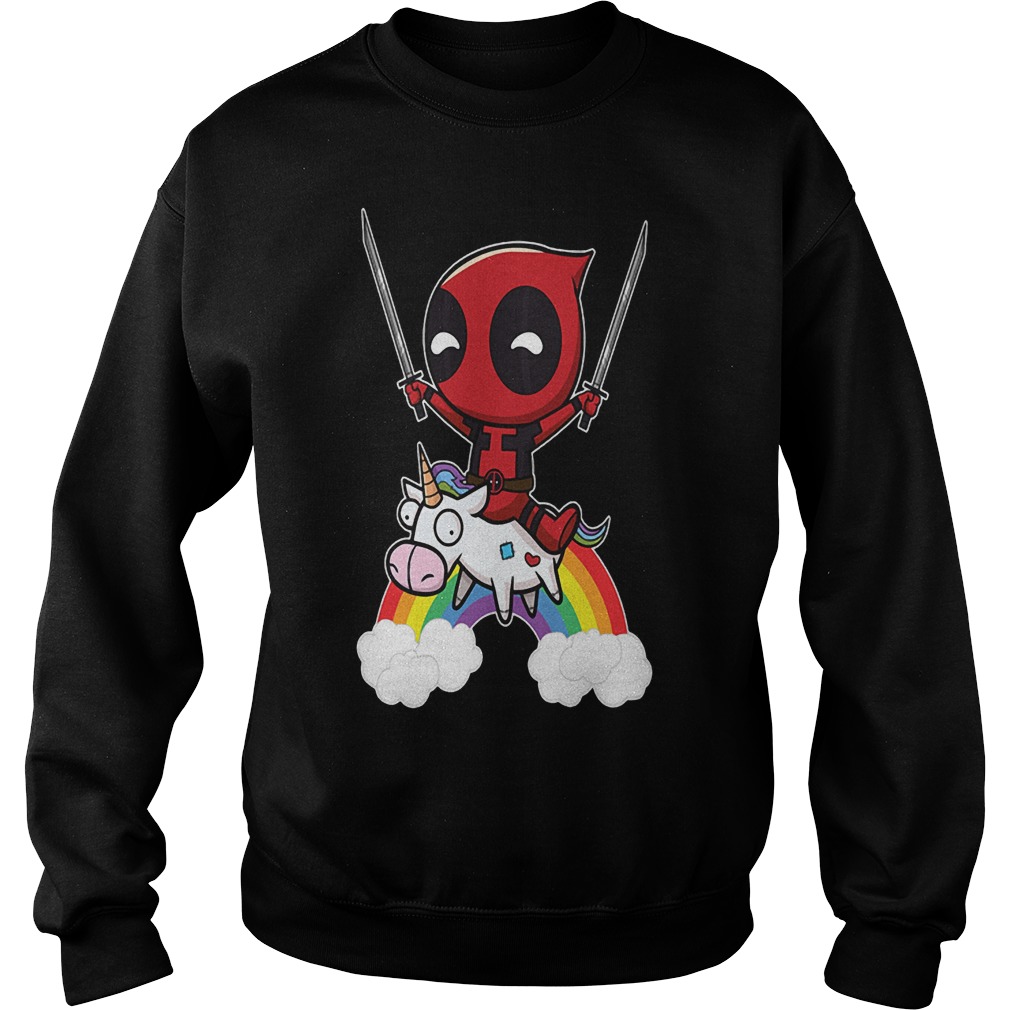 Deadpool Riding Unicorn Sweater