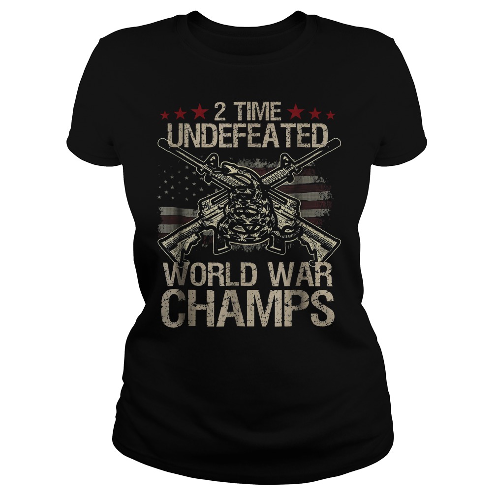 2 Time World War Champs T-Shirt 7 2 Time World War Champs Ladies