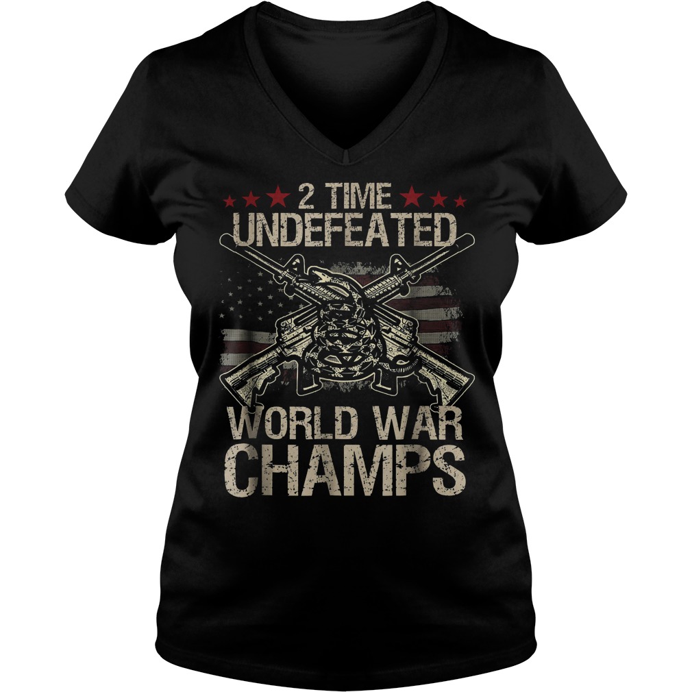 2 Time World War Champs T-Shirt 5 2 Time World War Champs V Neck