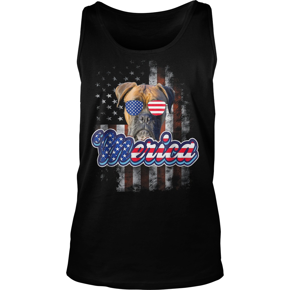 American Flag America 4th Of July Dog Patriotic Boxer T-Shirt 6 American Flag America 4th Of July Dog Patriotic Boxer Tanktop