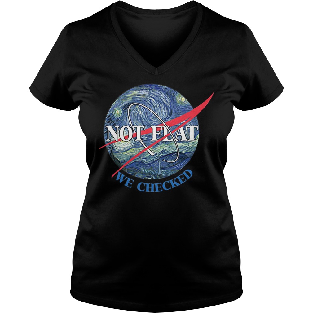 Science Not Flat We Checked T-Shirt 5 Science Not Flat We Checked V Neck