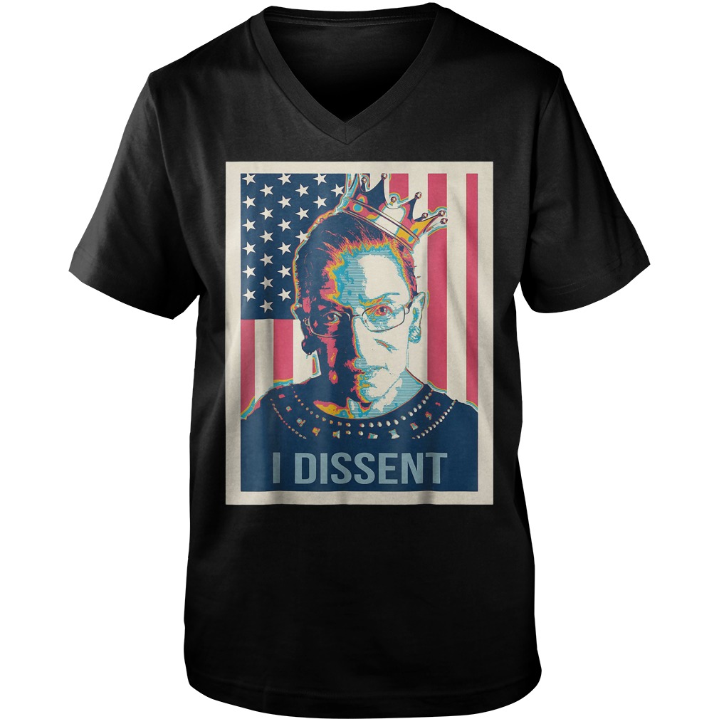Notorious RBG I Dissent American Flag Guys V-Neck