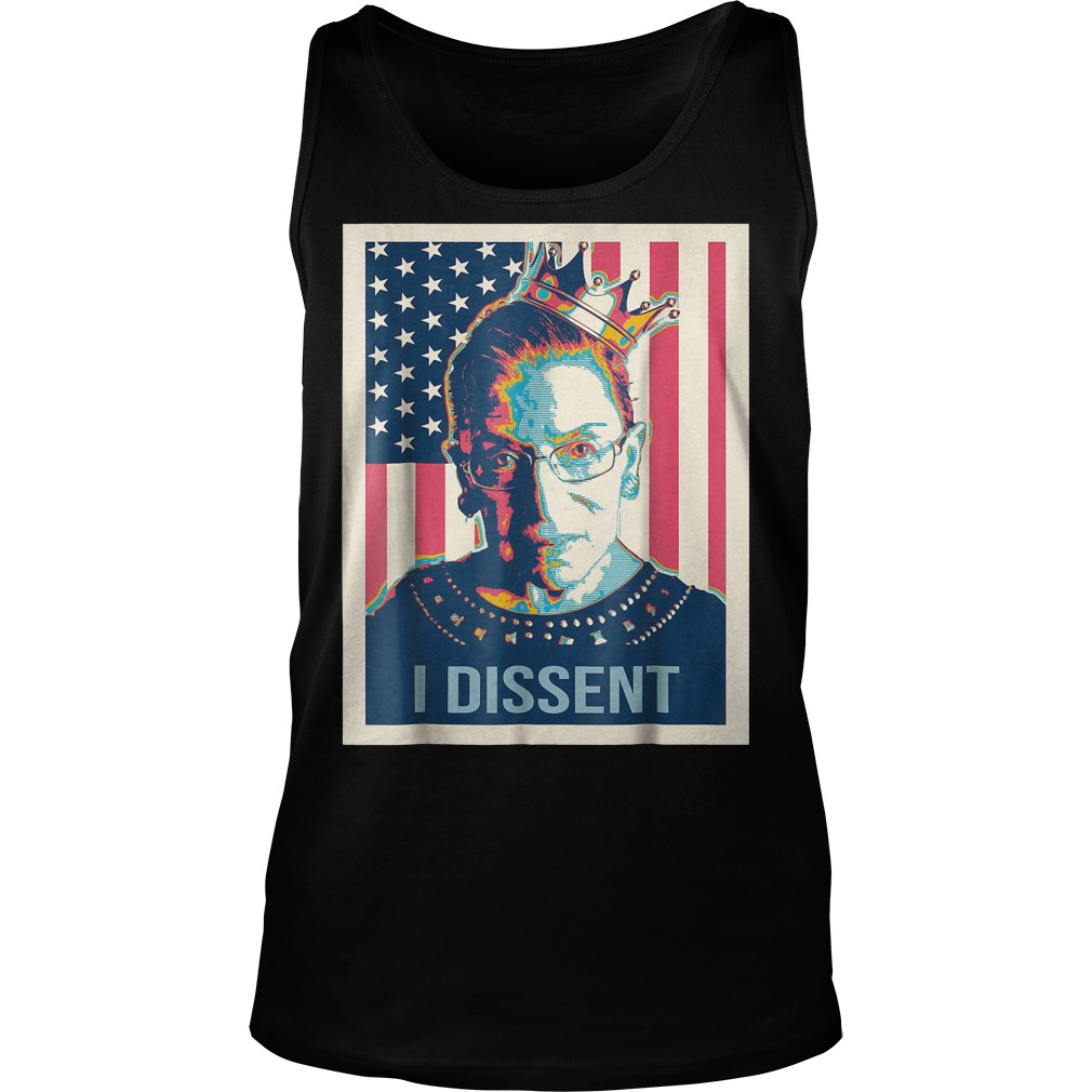 Notorious RBG I Dissent American Flag Unisex Tank Top