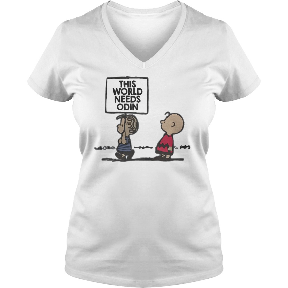 This World Needs Odin T-Shirt 10 This World Needs Odin T-Shirt Ladies V-Neck