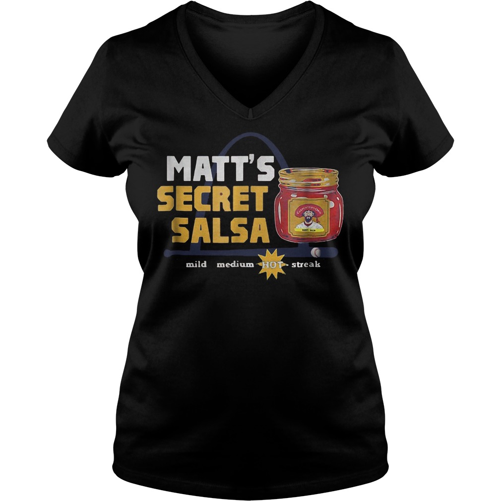 Official Baseball Carpenter Matts Secret Salsa shirt 4 Official Baseball Carpenter Matts Secret Salsa shirt Ladies V-Neck