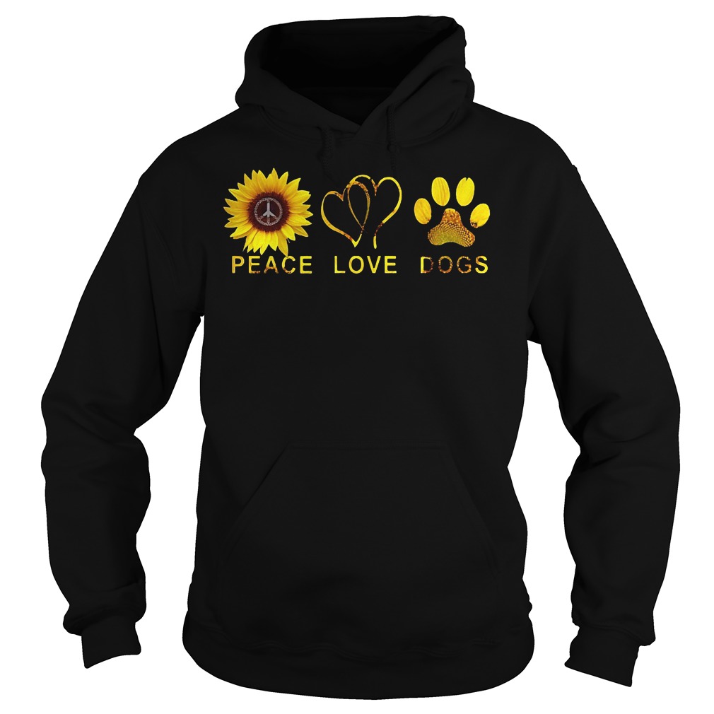 Original Sunflower Peace Love Dog Shirt 2 Original Sunflower Peace Love Dog Shirt Hoodie