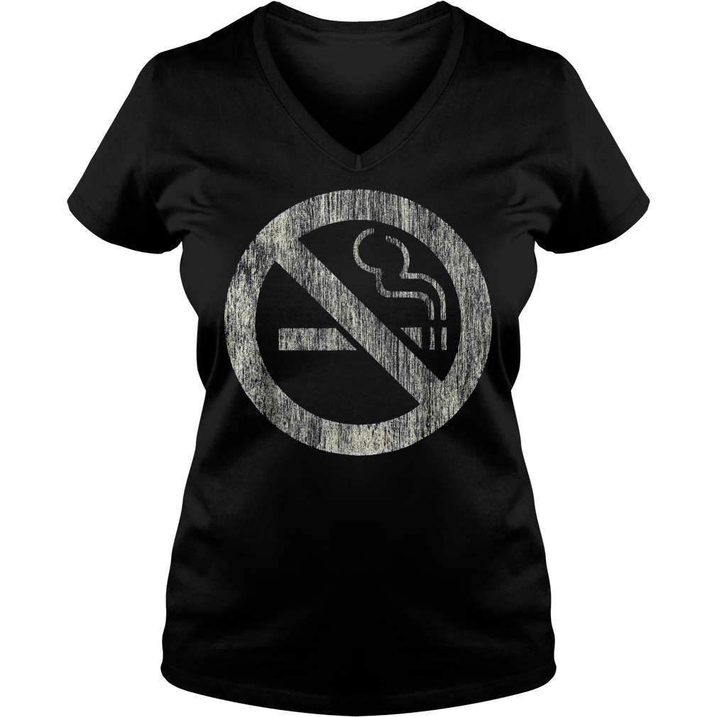 Retro No smoking Shirt Ladies V-Neck