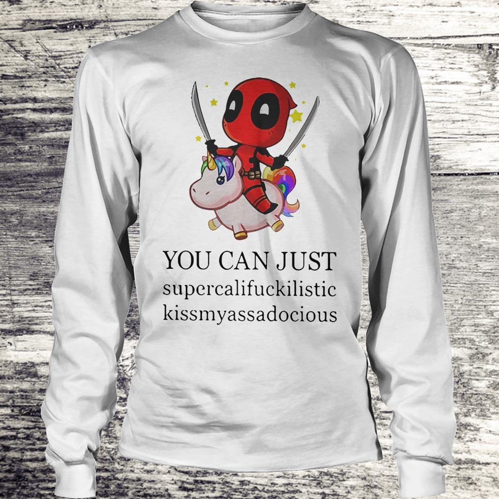deadpool riding a unicorn t shirt