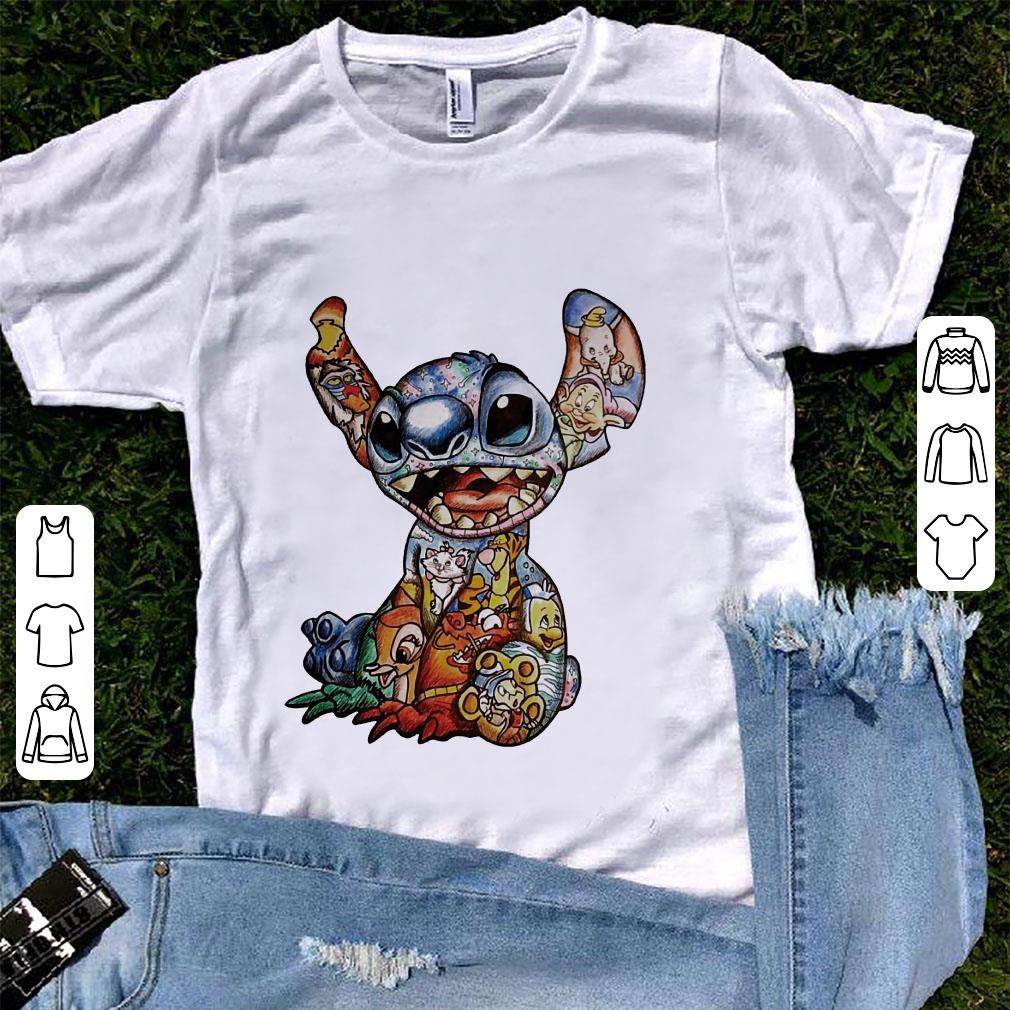 Top Disney Characters inside Stitch shirt