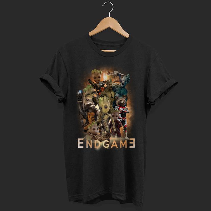 Marvel guardians of the galaxy Groot and Rocket raccoon Endgame shirt
