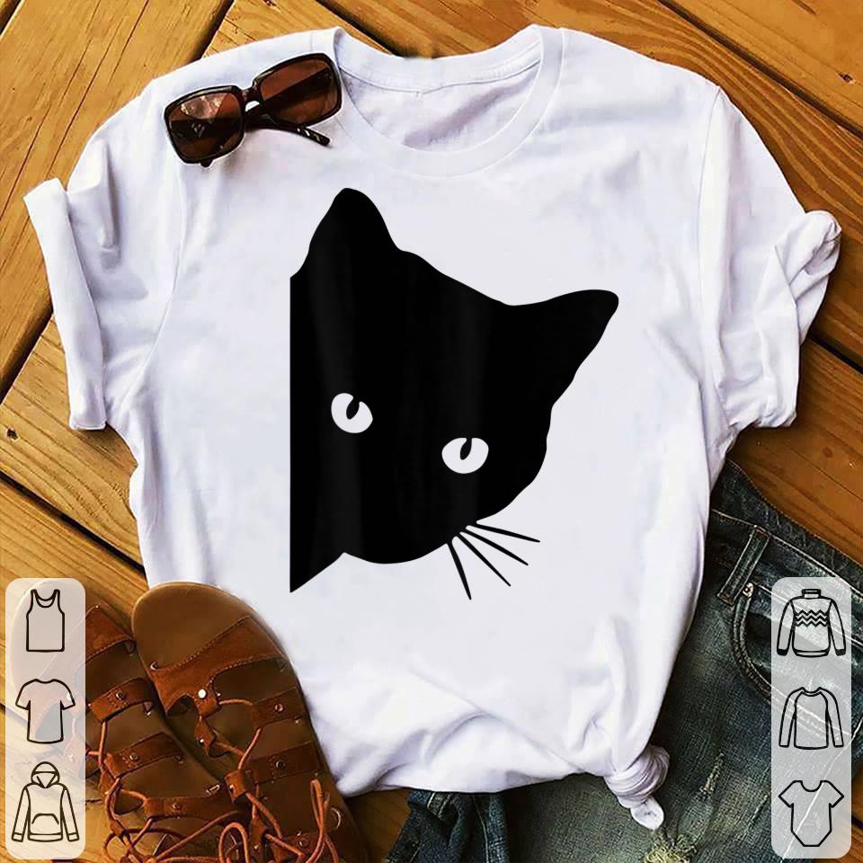 Awesome Black Cat Face Watching shirt