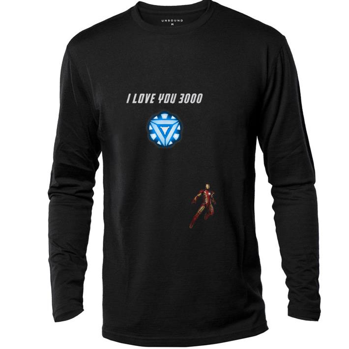 Awesome Iron man Arc reactor I Love You 3000 End game Marvel shirt