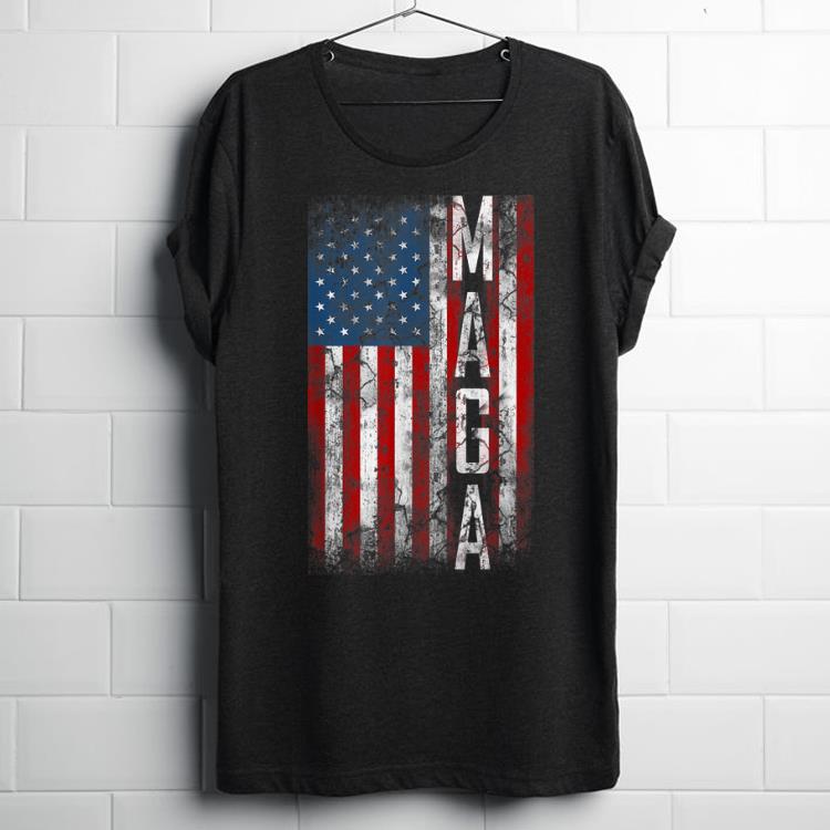 Grunge MAGA American Flag shirt