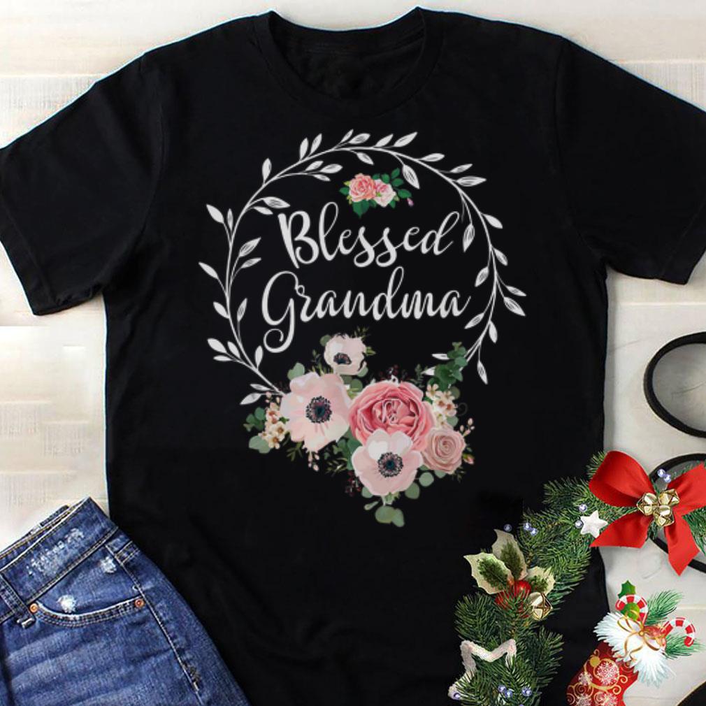 Premium Blessed Grandma with floral Mother's Day shirt