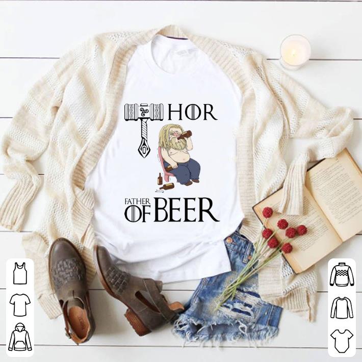 Top Avengers endgame fat Thor father of beer shirt