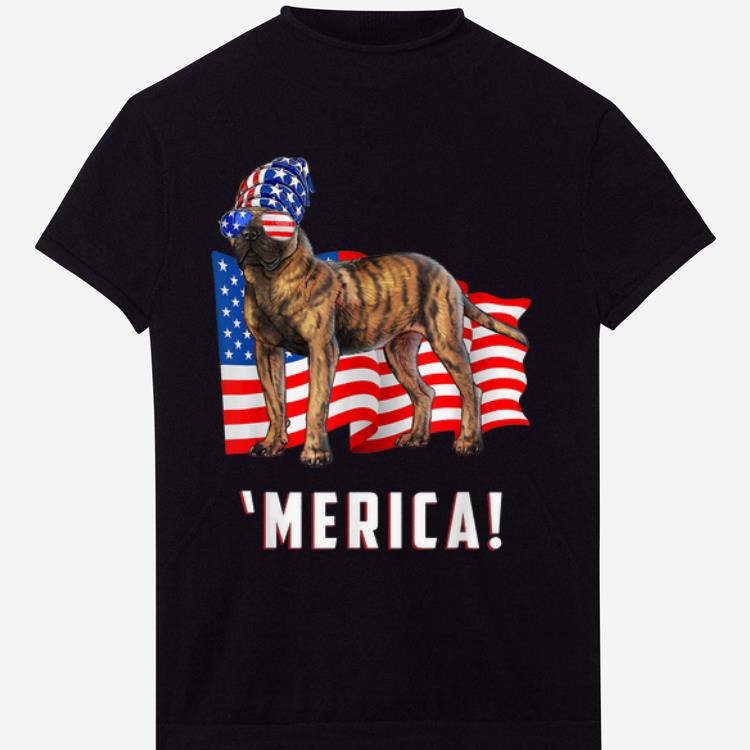 4th Of July Presa Canario Dog Merica Tee shirt