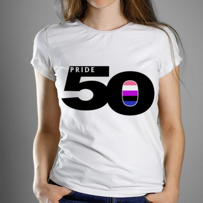 Awesome Pride 50 Genderfluid Pride Flag World Pride 2019 shirt