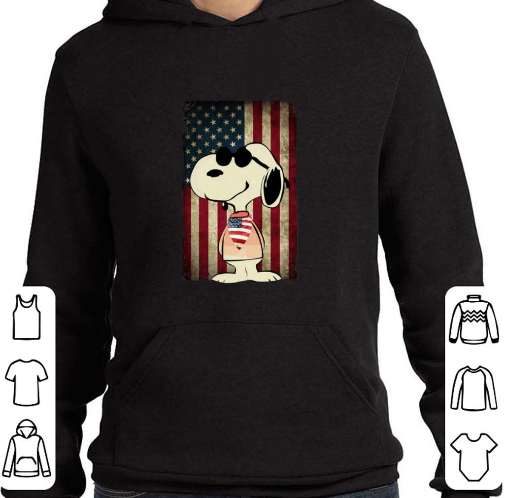 Awesome Snoopy American flag shirt
