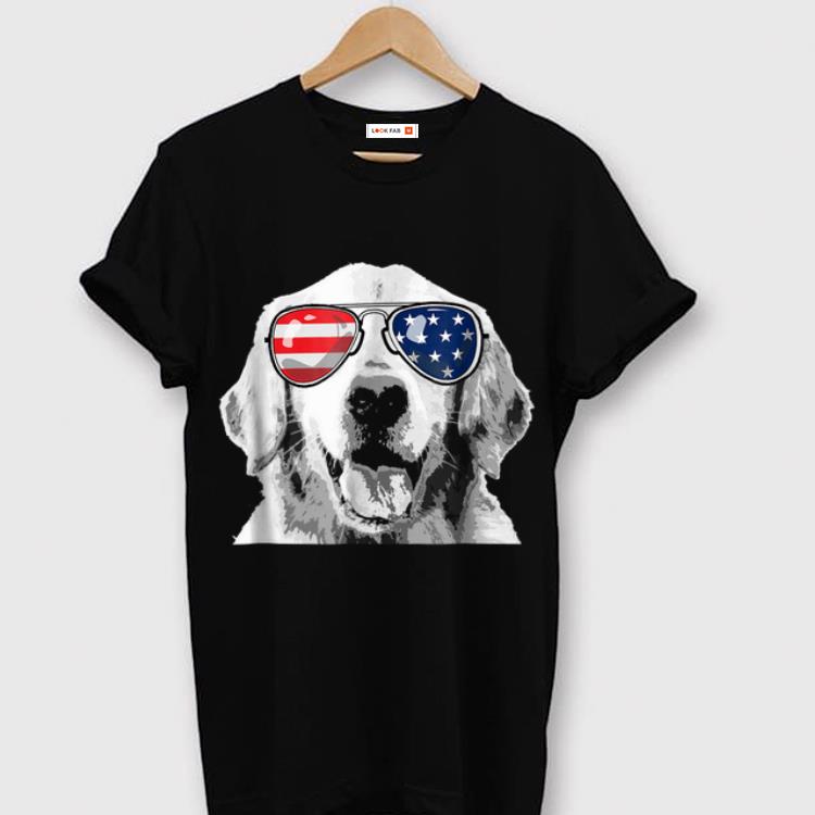 Hot Patriotic Golden Retriever Dog 4th Of July shirt