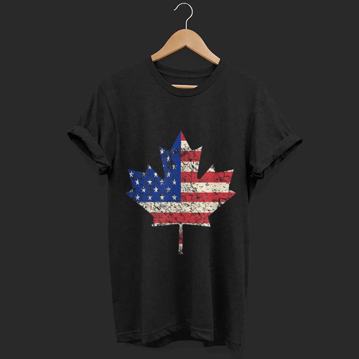 Original Canadian American Usa Canada Flag Combined Shirt