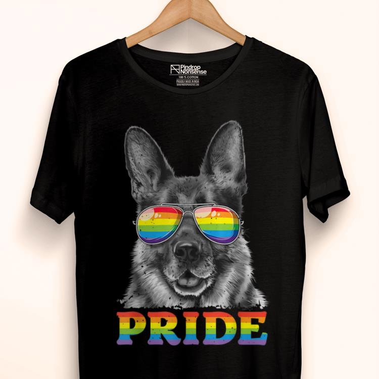 Original German Shepherd Gay Pride Lgbt Rainbow Flag Sunglasses Lgbtq Shirt
