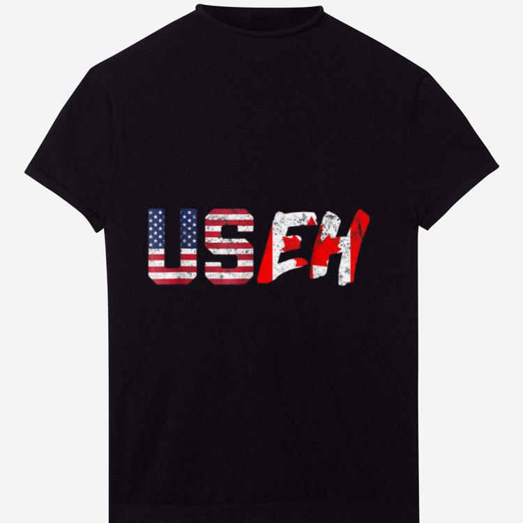 Pretty USEH USA Canada Eh Funny American Canadian Flag shirt
