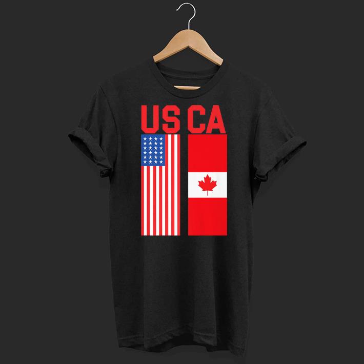 Proud Usa Canada Flags Patriotic Trendy Gift shirt