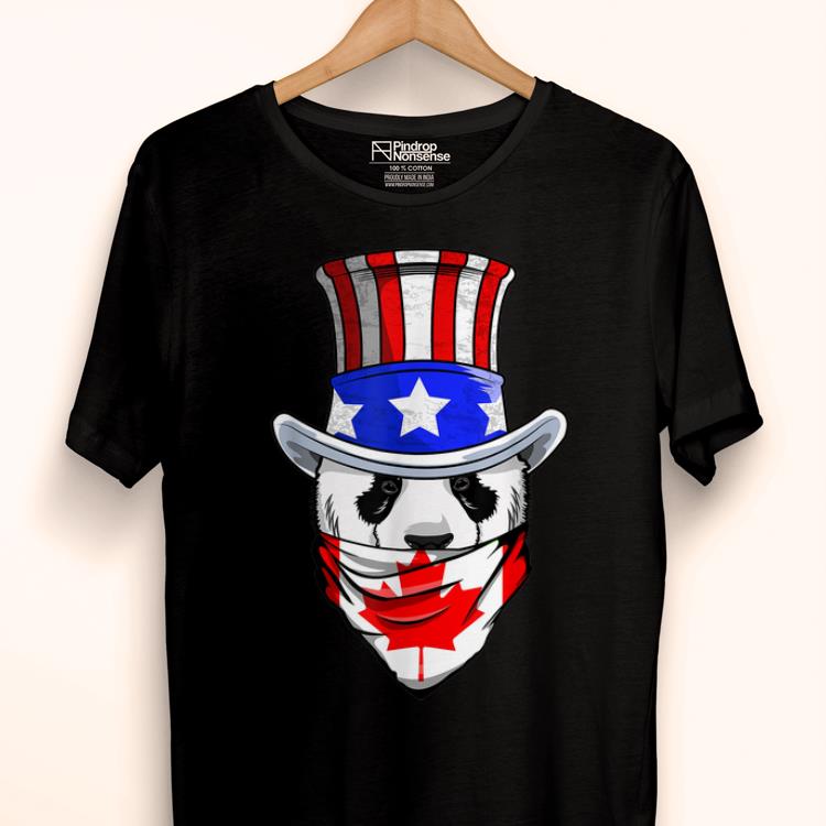 Top Canadian Panda Bear In Canada Bandana Flag shirt