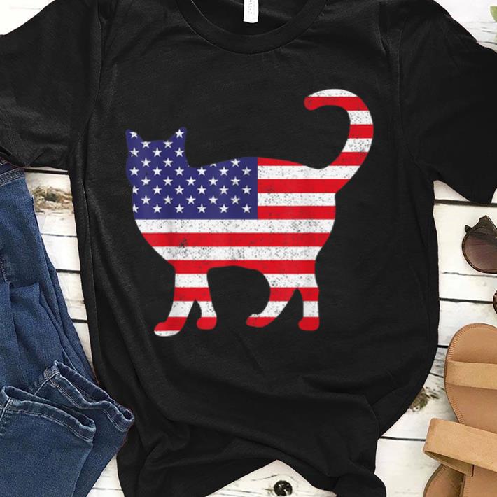 Usa Flag Cat 4th Of July Independence Day Animal Gift shirt
