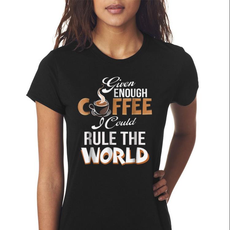 Targa In Metallo "Given Enough Coffee I Could Rule The World" - 20x30 Cm - Decorazione Divertente Per Cucina E Ufficio