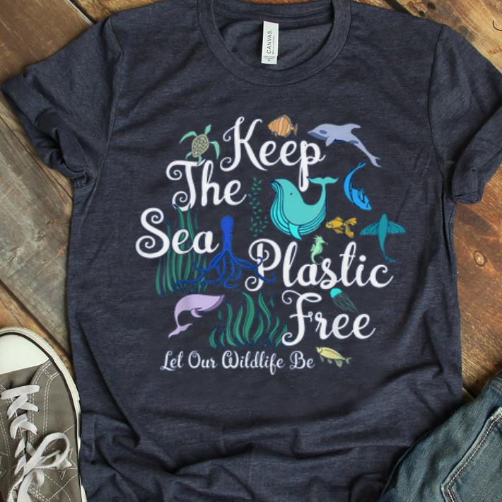 Hot Keep The Sea Plastic Free Let Our Wildlife Be Colorful Whale Turtle Wildlife shirt