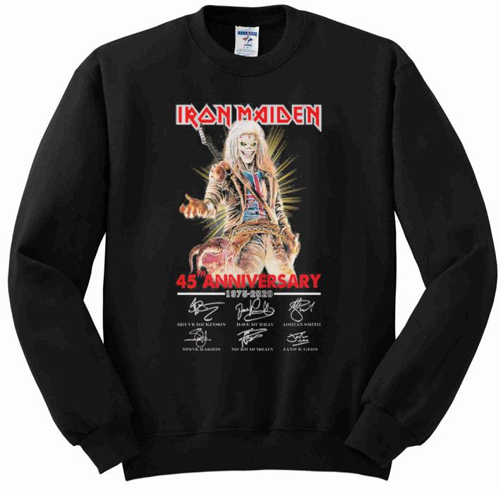 Nice Iron Maiden 45th anniversary 1975-2020 signatures shirt