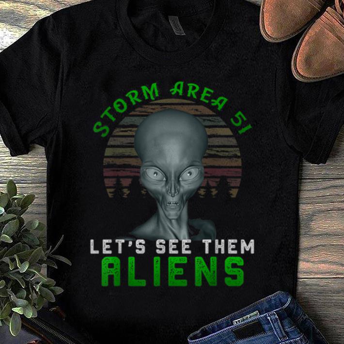 Official Storm Area 51 Let's See Them Aliens Grey Alien UFO shirt