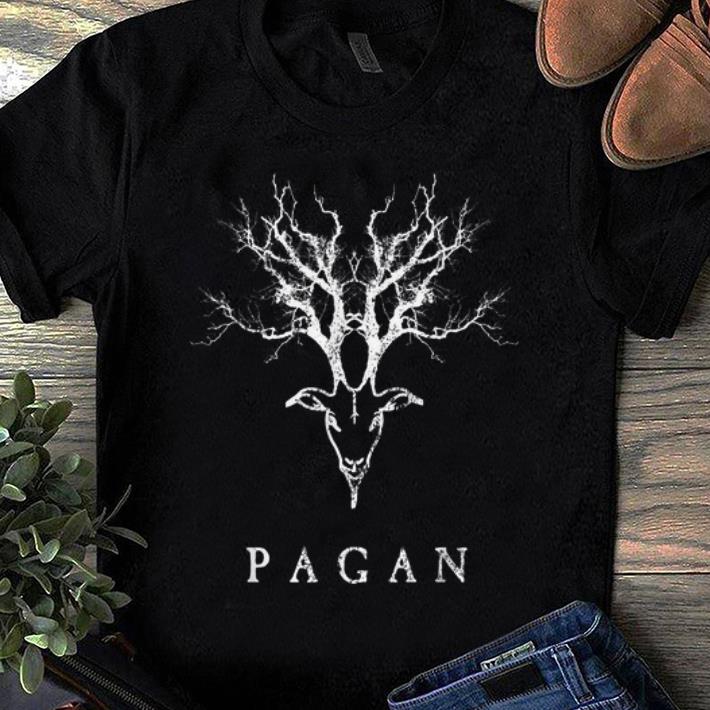 Original Pagan Tree Horn Goat Distressed Vintage Thunder Style shirt