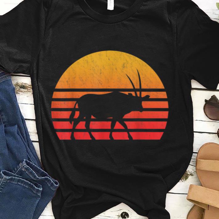 Pretty Vintage Retro Sunset Oryx Long Horn Hunting shirt