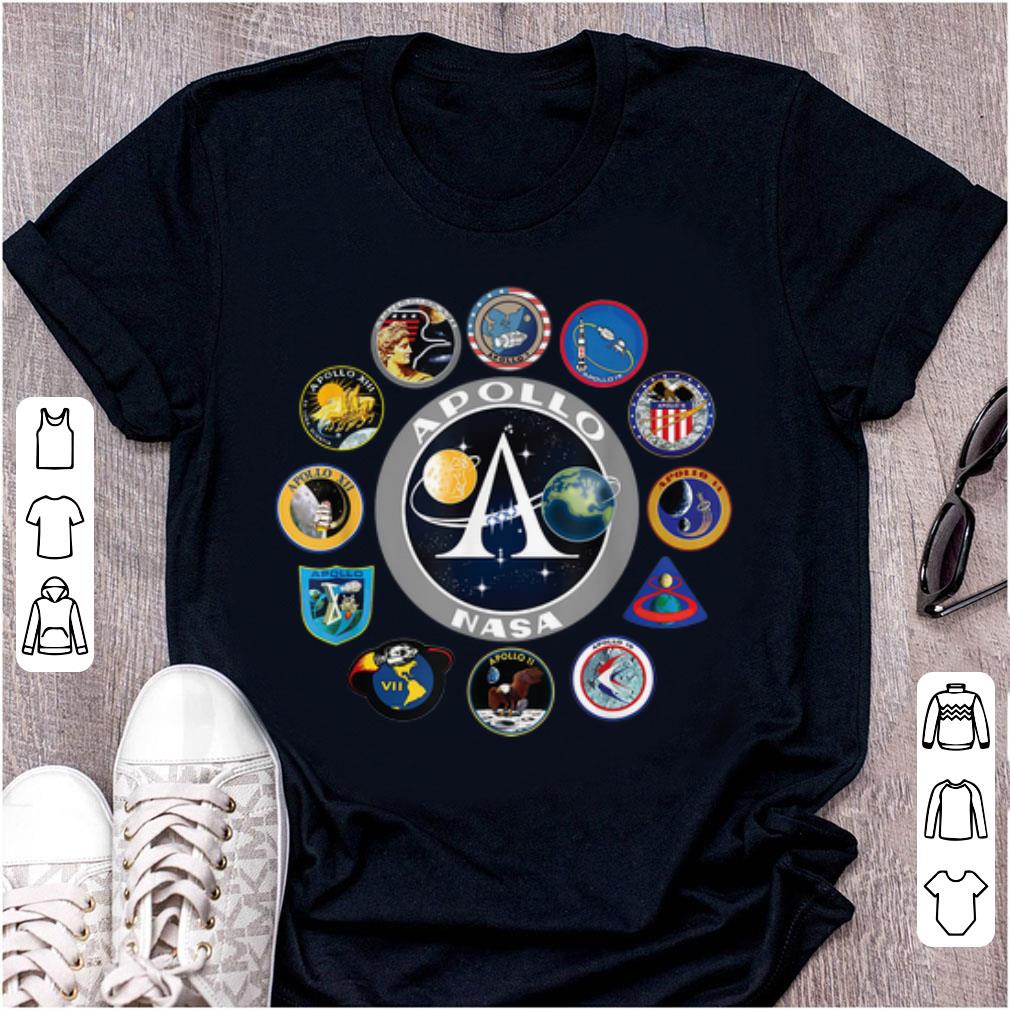 Top Apollo Missions Patch Badge NASA Program shirt