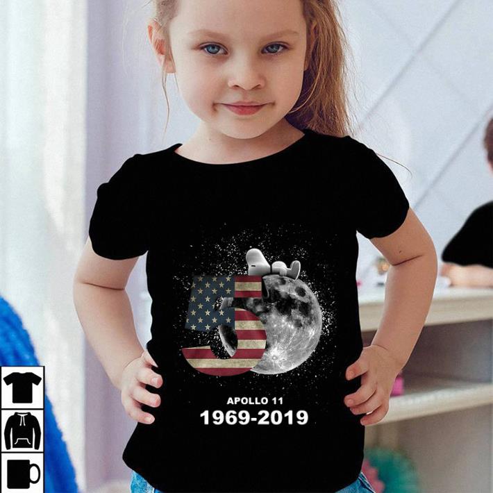 Top Snoopy 50th Anniversary Apollo 11 1969-2019 American flag shirt