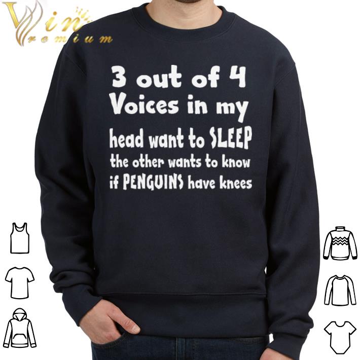 Awesome 3 out of 4 voice in my head want to sleep shirt