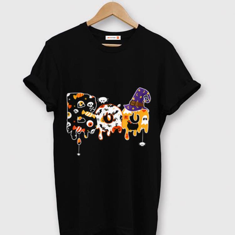 Awesome Boo Halloween Spiders And Witch Hat Gift shirt