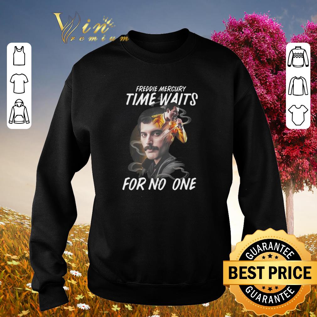 Awesome Freddie Mercury time waits for no one shirt