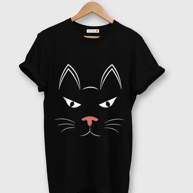Awesome Funny Halloween Cat Face Costume Gift For Kids Women shirt