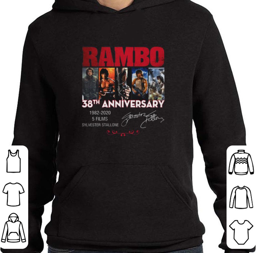 Awesome Rambo 38th anniversary 1982-2020 Sylvester Stallone signatures shirt
