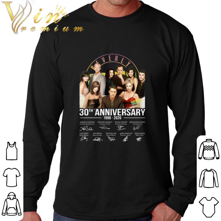 Funny Beverly Hills 90210 30th anniversary 1990-2020 signatures shirt