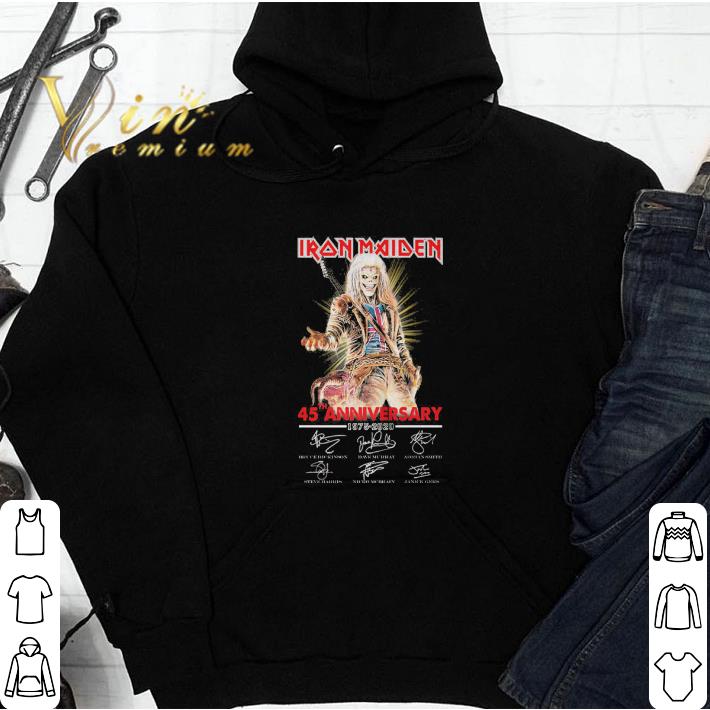 Nice Iron Maiden 45th anniversary 1975-2020 signatures shirt