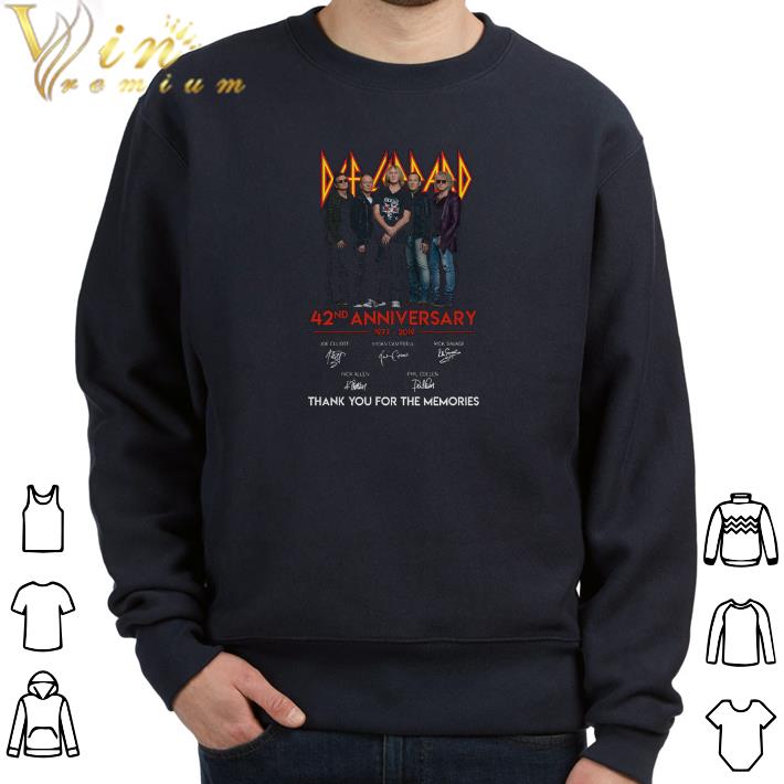Premium Def Leppard 42nd anniversary 1977-2019 signatures shirt