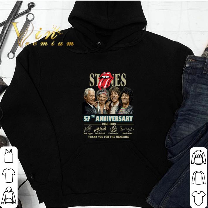 Pretty The Rolling Stones 57th anniversary 1962-2019 signatures shirt
