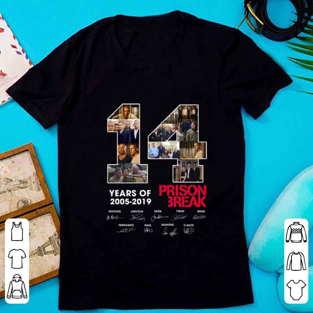 Top 14 Years Of Prison Break 2005 2019 signature shirt