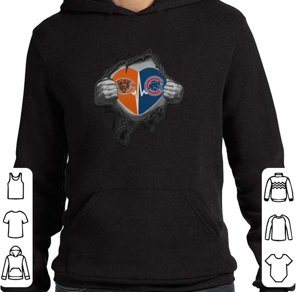 Top Chicago Bears inside my heart Chicago Cubs shirt