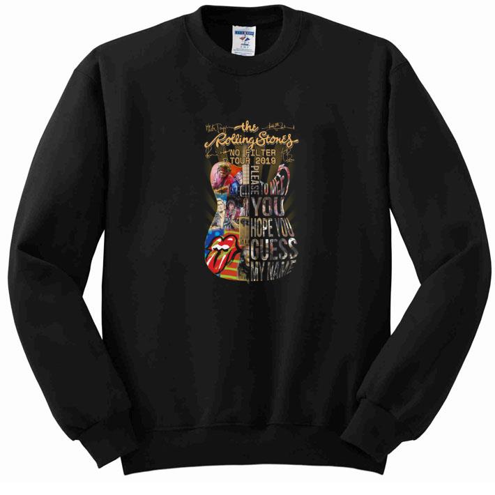 Top Guitar The Rolling Stones no filter tour 2019 signatures shirt