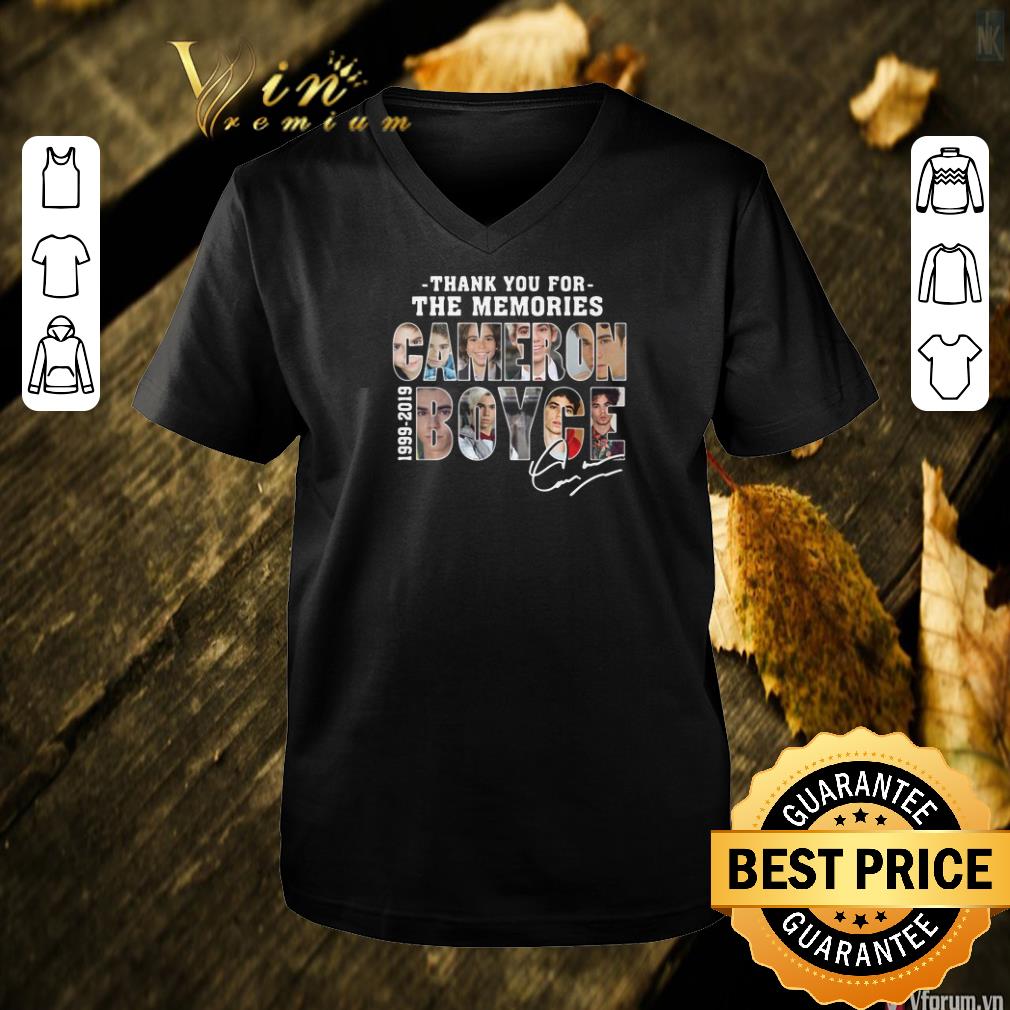 Top Thank you for the memories Cameron Boyce 1999-2019 signature shirt